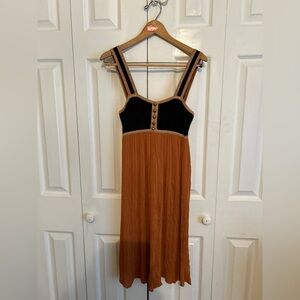 Elegant Black and Brown Women's Dress